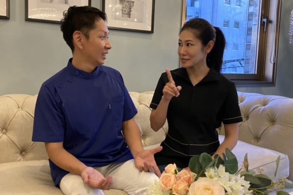 横浜市郊外に5店舗の整体やエステサロンを運営されている 株式会社わくわくホールディングスの山下様と髙橋様。 グラマラスエイチ横浜西口と麻布広尾の 相互プランをご利用いただき、東京・神奈川とご活躍の幅を広げていらっしゃいます。